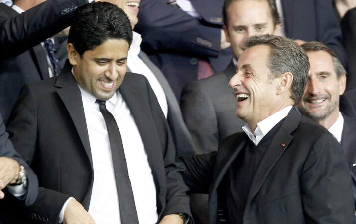 Nicolas Sarkozy et Nasser Al-Khelaïfi, président du conseil de surveillance du PSG