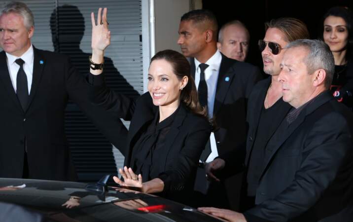 Brad Pitt et Angelina Jolie quittent l'UGC Normandie