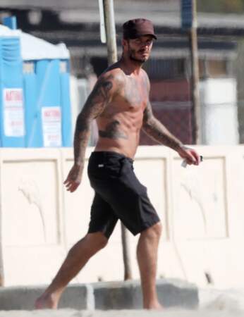 Quand David Beckham tombe la chemise, la température grimpe !