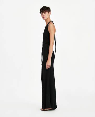 Pantalon large noir minimal collection, Zara, 49,95 euros
