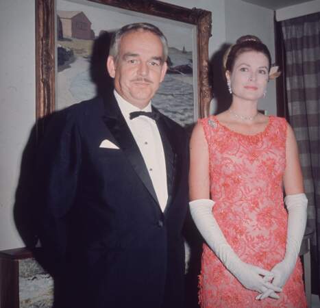 Le prince Rainier, la princesse Grace de Monaco en 1965