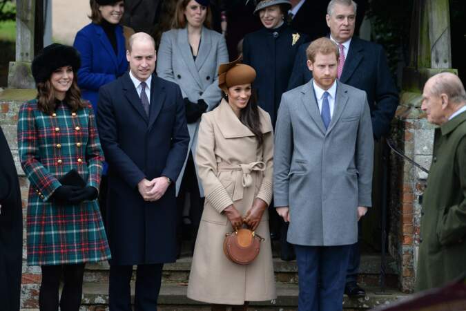 La prince William, Kate Middleton, Meghan Markle et le prince Harry