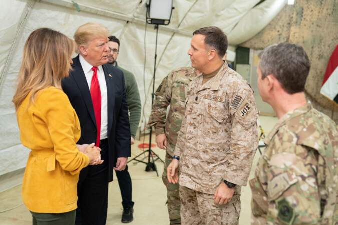 Donald et Melania Trump rendent visite aux troupes américaine en Irak