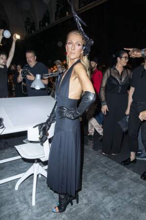 Céline Dion au défilé haute couture Schiaparelli à Paris, lundi 1er juillet