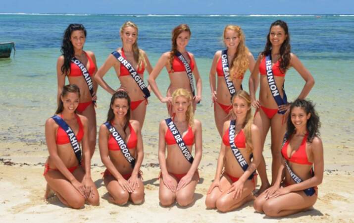 Les Miss régionales sur la plage de l'Ile Maurice