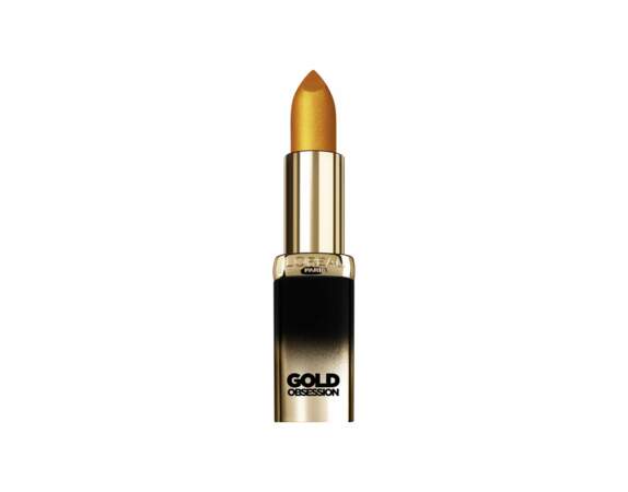Rouge à lèvres L'Oréal Paris Gold Obsession, n°47 "Pure Gold", 12,50€