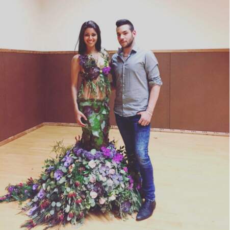 Miss Monde 2017 : Aurore Kichenin dans une sublime robe fleurie
