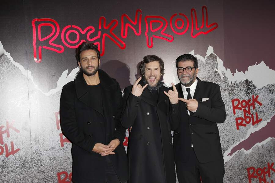 Avant-première de Rock'n Roll : Maxim Nucci, Guillaume Canet et son producteur Alain Attal