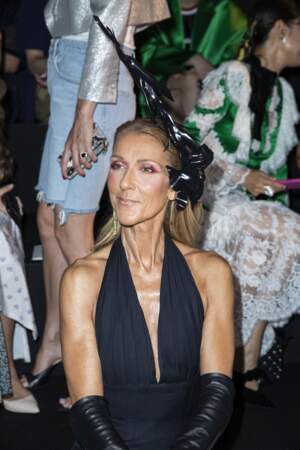 Céline Dion au défilé haute couture Schiaparelli à Paris