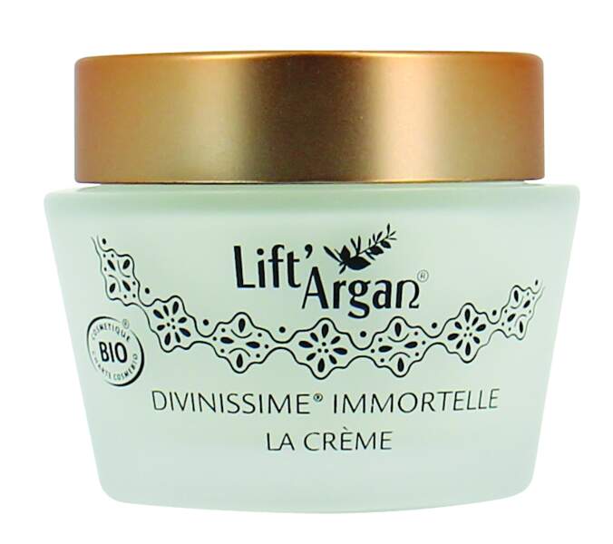 Crème  Divinissime Immortelle, Lift’argan, 34,50€