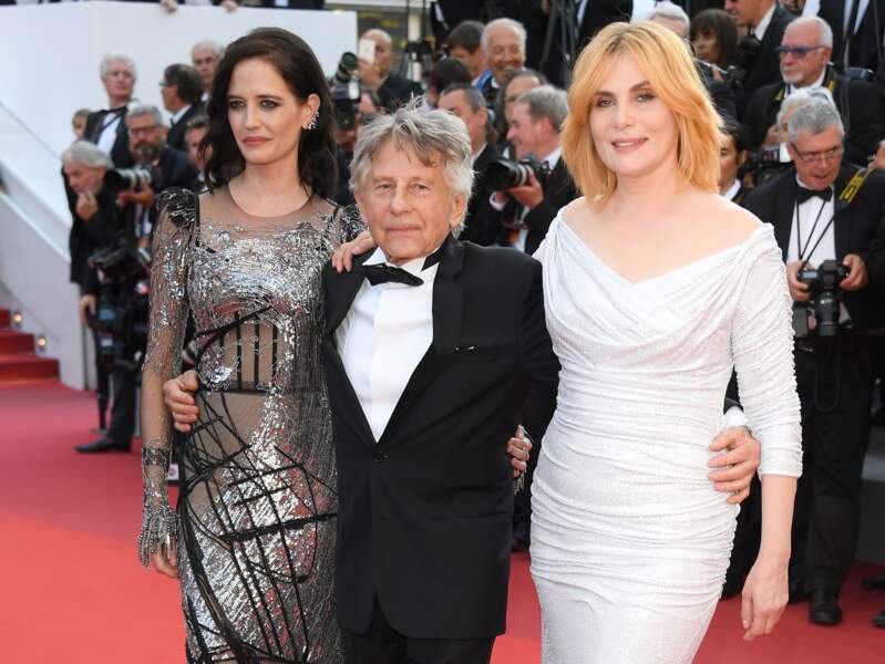 Roman Polanski et ses deux actrices, Eva Green et Emmanuelle Seigner