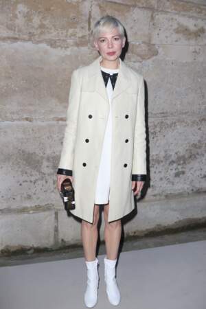 Michelle Williams au défilé Louis Vuitton lors de la fashion week de Paris, le 6 mars