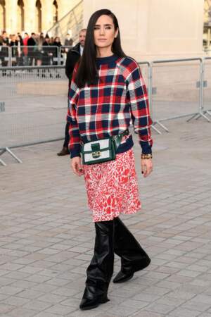 Jennifer Connelly au défilé Louis Vuitton, mardi 5 mars au Louvre, à Paris