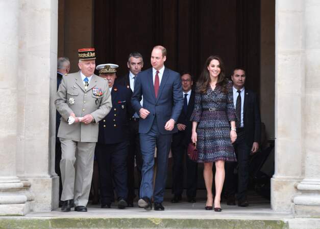 Kate et William en visite aux Invalides à Paris 