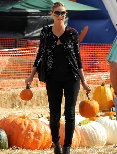 Heidi Klum au Mr Bones pumpkin patch, cette année