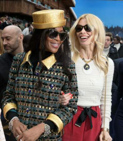 Naomie Campbell et Claudia Schiffer au défilé Chanel pour un dernier hommage à Karl Lagerfeld