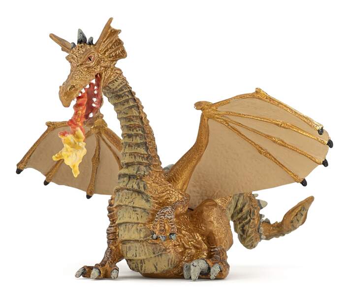 Miniature. Dragon or avec Flamme, 7,80€, PAPO.
