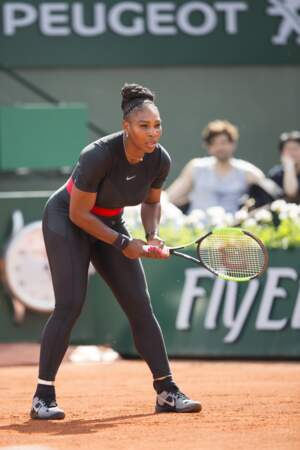 Serena Williams en combinaison noire, Roland-Garros 2018