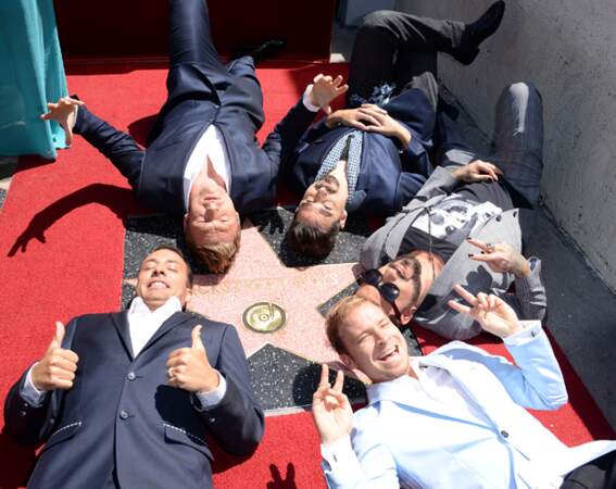 Les Backstreet Boys inauguraient leur étoile hier à Los Angeles