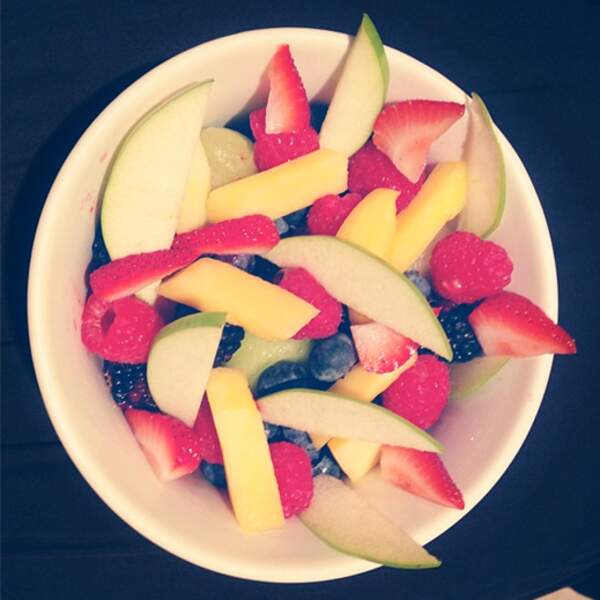A priori, elle a bien aimé la salade de fruits, vu qu’elle l’a postée sur Instagram