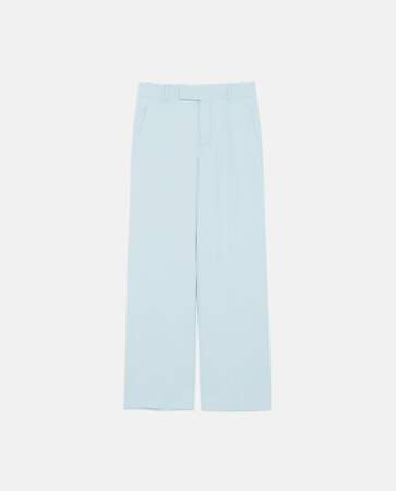 Mariage : Pantalon droit bleu ciel, Zara, 49,95 euros