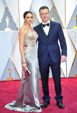 Les plus beaux couples des Oscars 2017 : Luciana Barroso et Matt Damon