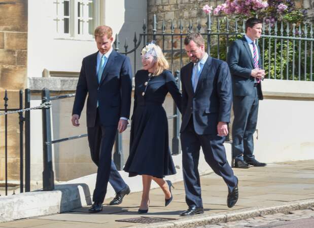 Le prince Harry, duc de Sussex, Peter Phillips et Autumn Phillips