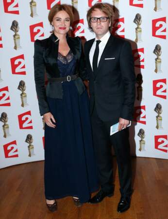 Florian Zeller, avec sa femme Marine Delterme, a remporté le Molière du meilleur spectacle du théâtre privé