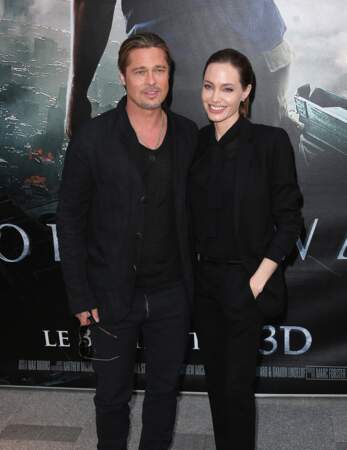 Brad Pitt et Angelina Jolie à l'avant-première de World War Z