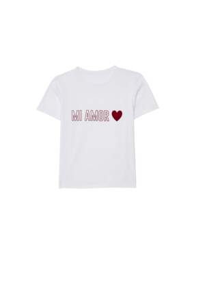 Tee-shirt "Mi amor" 100% coton, CollectionIRL by Showroomprivé, 15€