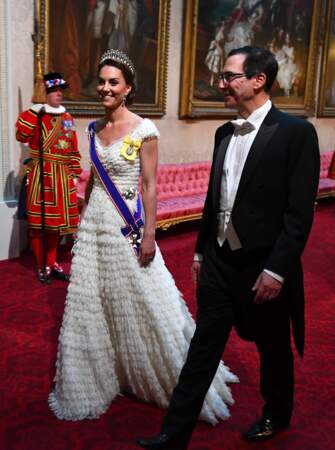 Kate Middleton et Stephen Mnuchin au banquet d'Etat organisé à Buckingham Palace