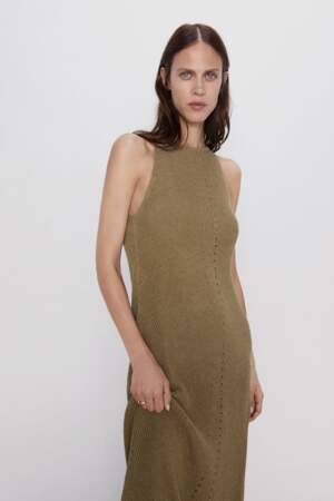 Robe longue en maille, Zara, 39,95€