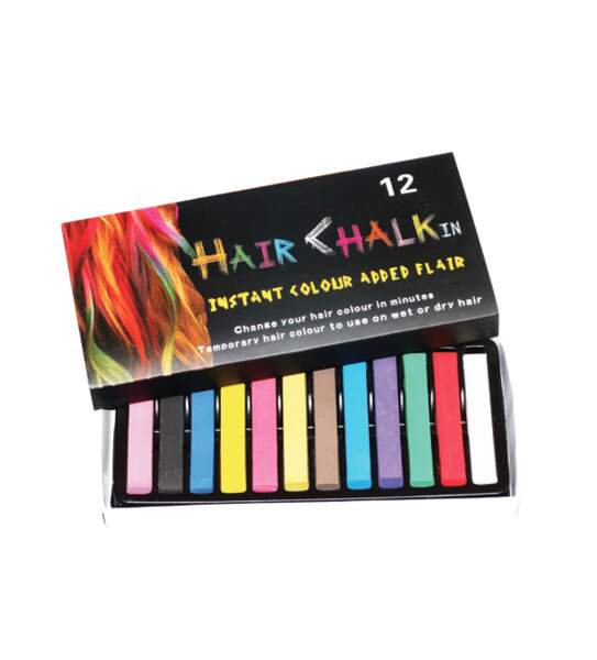 Craies de couleurs pour cheveux naturels et extensions, Hair Chalk, actuellement à 14,90€