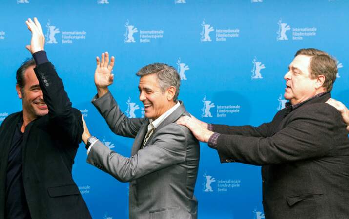 Jean Dujardin, George Clooney et John Goodman