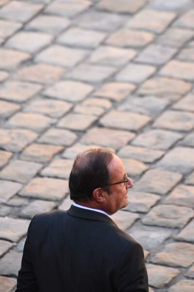 François Hollande à l'hommage national à Charles Aznavour