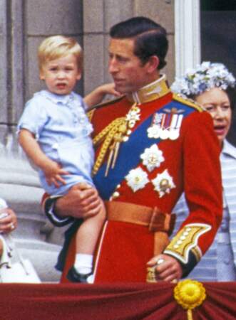 Juin 1984 - Charles et William à la Trooping The Colour parade 