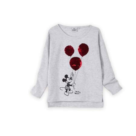 T-shirt à sequins. 12,99 €, Vertbaudet x The Walt Disney Company