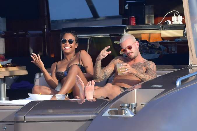 M. Pokora et Christina Milian passent du bon temps sur un yacht