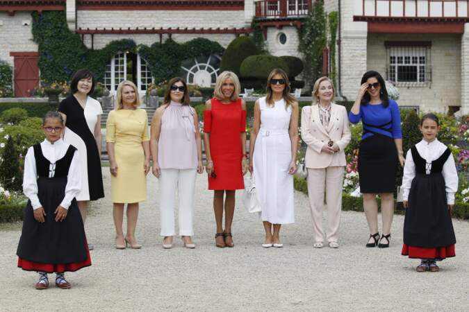 Brigitte Macron et les premières dames au pays basque, dimanche 25 août