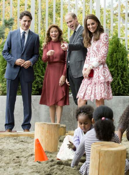 La famille royale en voyage officiel au Canada : Kate et William avec Justin et Sophie Trudeau