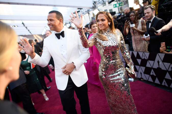 Jennifer Lopez et Alex Rodriguez à Los Angeles pour la cérémonie des Oscars en février 2019