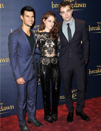 Taylor Lautner, Kristen Stewart et Robert Pattinson 