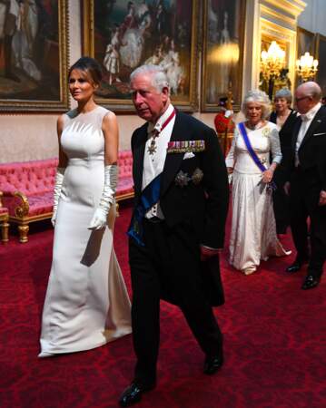Prince Charles et Melania Trump au banquet d'Etat organisé à Buckingham Palace