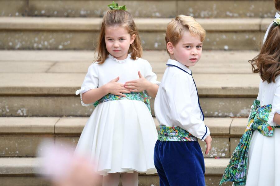 La princesse Charlotte et le prince George au mariage de la princesse Eugenie et Jack Brooksbank