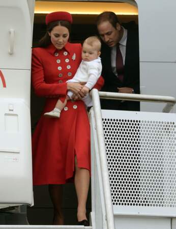 Le duc et la duchesse de Cambridge arrivent à Wellington...