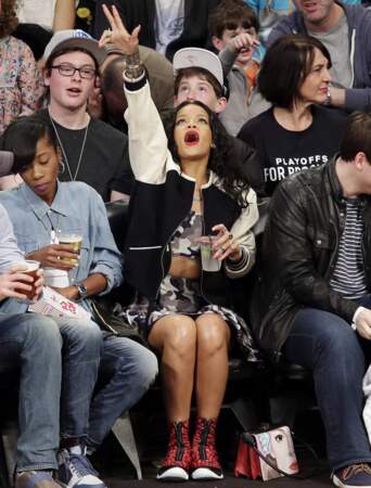 Ce week-end, Rihanna est allée voir un match de basket