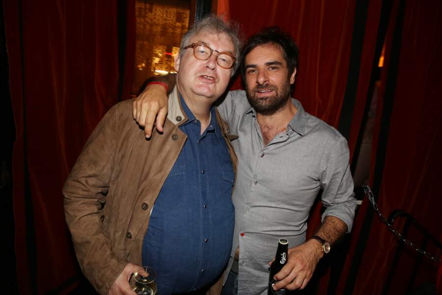Dominique Besnehard et Gregory Montel à la fête de fin de tournage de la saison 3 de Dix pour cent, à Paris