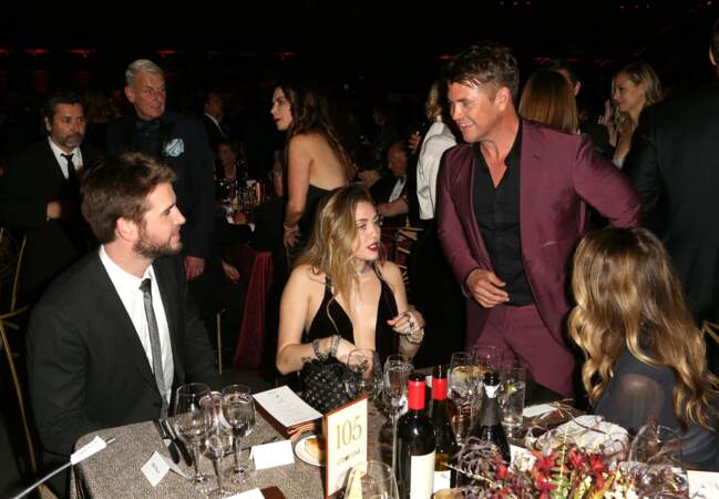 Liam Hemsworth, Miley Cyrus et Luke Hemsworth, le frère de Liam, à la cérémonie des G'Day USA à Los Angeles