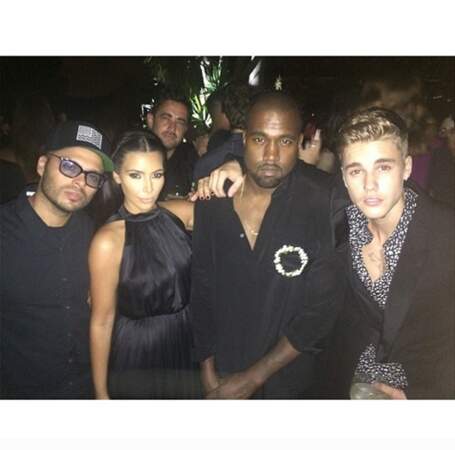 Le magnat des nuits new-yorkaises Richie Akiva, Kim, Kanye et Justin Bieber