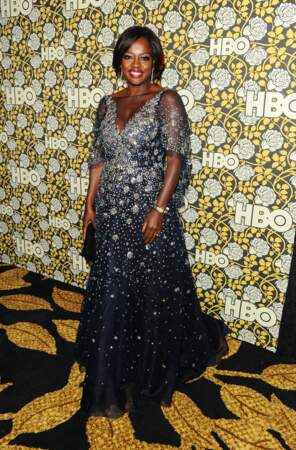Viola Davis, l'actrice de la série Murder, à l'after party HBO